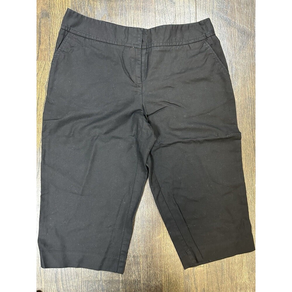 George Stretch Bermuda Shorts Women’s 12 Black Mid Rise 17” Inseam
